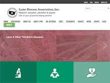 Tablet Screenshot of lymediseaseassociation.org